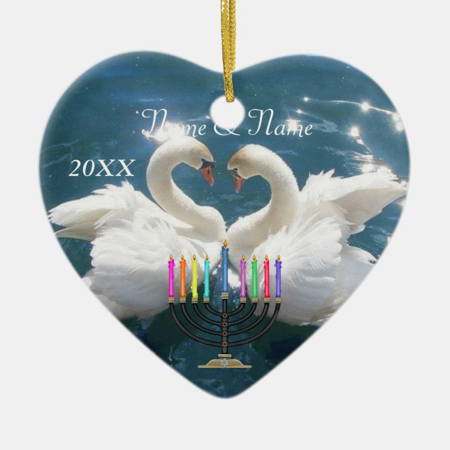 Our First Hankkah Ornament 2012 Personalised (Front)