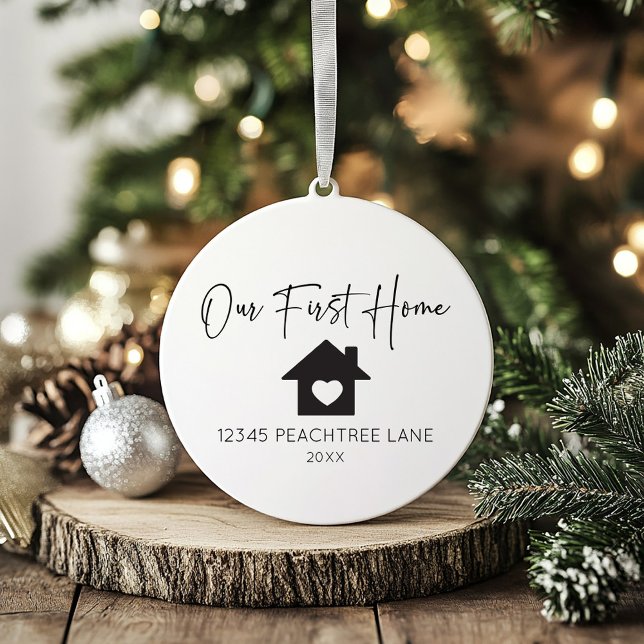 Our First Home Housewarming New House 1st Home Ceramic Ornament (Creator Uploaded)