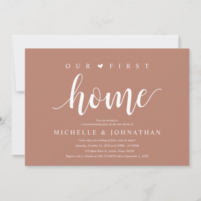 Our first home, Housewarming party celebration Invitation (Front)