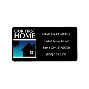 our first home (mod sunset) label