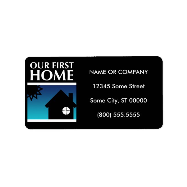 our first home (mod sunset) label (Front)