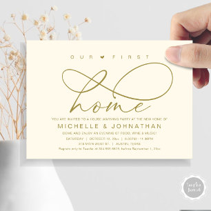 Our first home, Modern Housewarming party Invitation