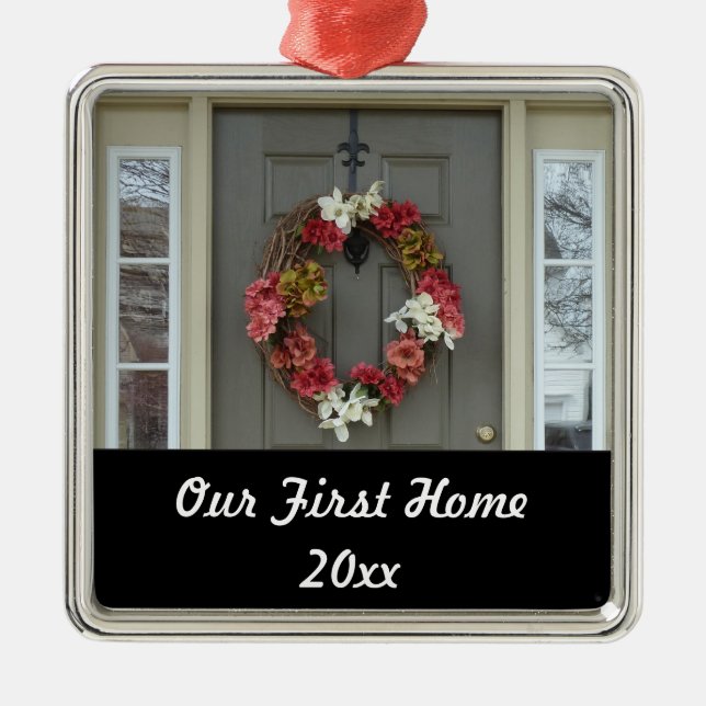 Our First Home New House Photo Ornament (Front)