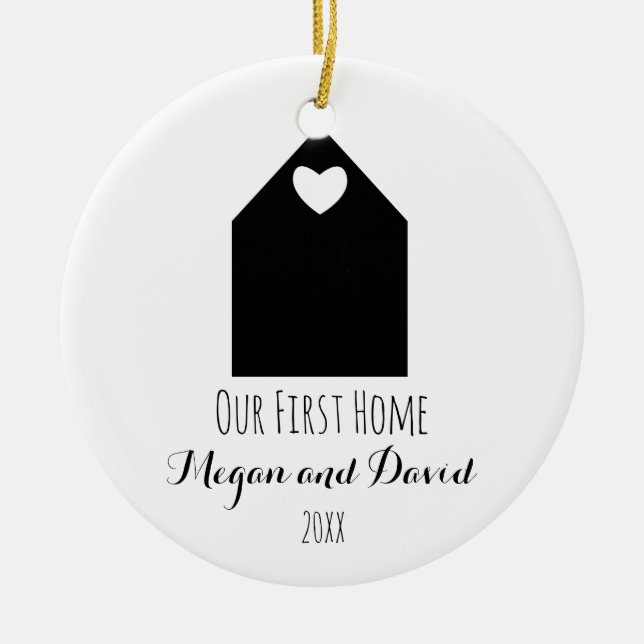 Our first home ornament | minimalist and modern (Front)