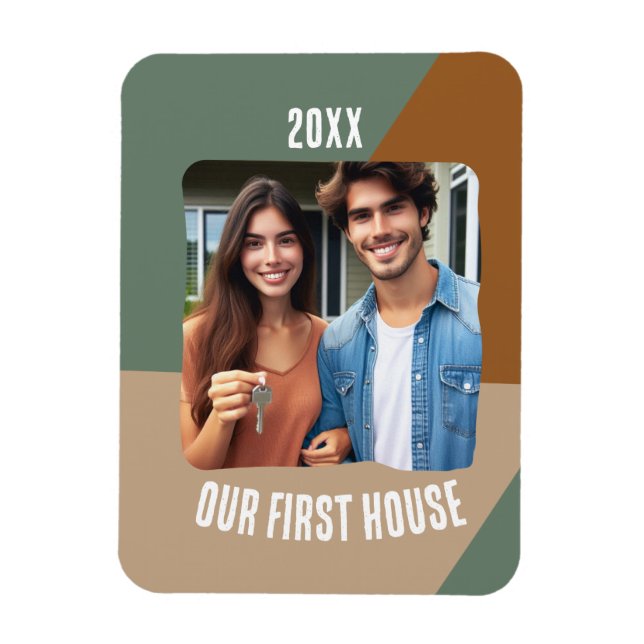 Our First House Personalised Photo Magnet (Vertical)