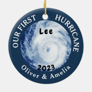 Our First Hurricane Lee Custom Name Ceramic Ornament