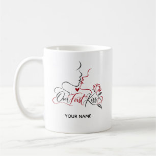Our First Kiss – Romantic Anniversary Gift Coffee Mug