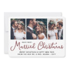 Our First Married Christmas 3 Wedding Photos Red