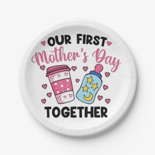 Our First Mother’s Day Together Couples Marriage Paper Plate