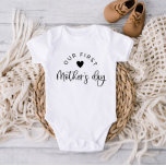 Our First Mothers Day Baby Baby Bodysuit<br><div class="desc">An 'our first mother's day' design featuring a heart,  perfect for your little one's 1st Mother's Day!</div>