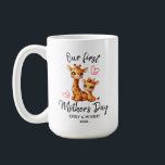 OUR FIRST MOTHER'S DAY BABY&MAMA GIRAFFE COFFEE MUG<br><div class="desc">Our First Mother's Day design featuring a cute baby giraffe with Mama giraffe. Personalise name and year.</div>