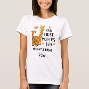 Our First Mother's Day Giraffe 2025 T-Shirt