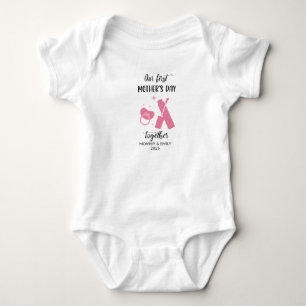 Our first mothers day matching new mum and  baby bodysuit