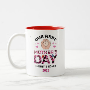 Our First Mother's Day Mug, Personalised Name Mug 