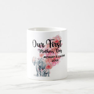 Our First Mother's Day Mum And Baby Elephants Coffee Mug