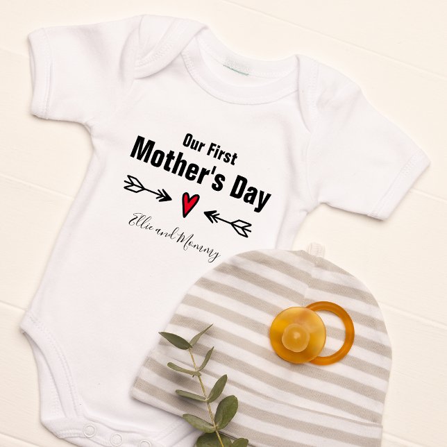 Our First Mother's Day Personalized Baby Bodysuit (Our First Mother's Day Personalized Baby Bodysuit)