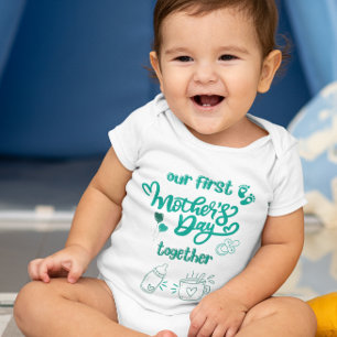 Our first mother's day togherther baby suit baby bodysuit