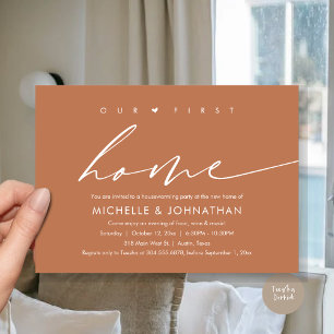 Our First New Home, Housewarming Party Celebration Invitation