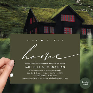 Our First New Home, Housewarming Party Celebration Invitation