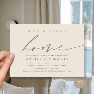 Our First New Home, Housewarming Party Celebration Invitation