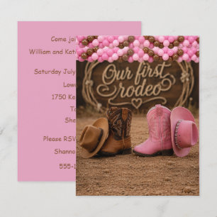 Our First Rodeo Twin Birthday Digital Download Invitation