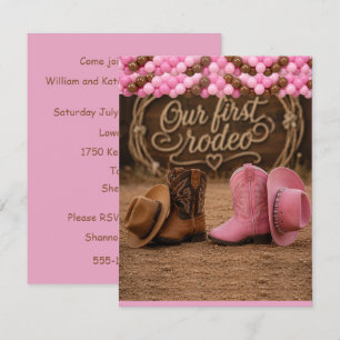 Our First Rodeo Twin Birthday Digital Download Invitation