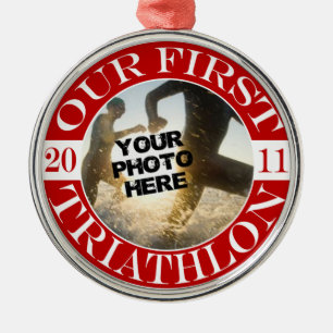 Our First Triathlon - 2011 Metal Ornament