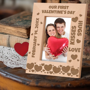 Our First Vale tine’s Day Custom Text Etched Frames