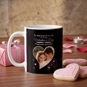 Our First Valentine’s as Husband & Wife Photo Pink Coffee Mug