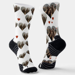 Our First Valentine's Day as Mr and Mrs Photo Socks