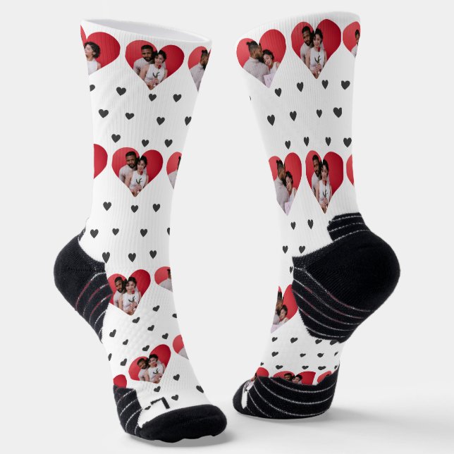 Our First Valentine's Day as Mr and Mrs Photo Socks (Angled)