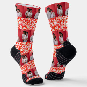 Our First Valentine's Day as Mr and Mrs Photo Socks