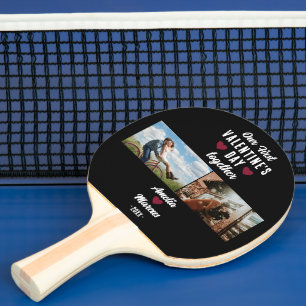Our First Valentine's Day Together 2 Photo Ping Pong Paddle