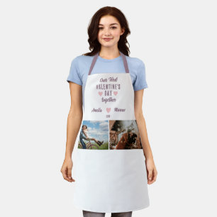 Our First Valentine's Day Together 2 Photos  Apron
