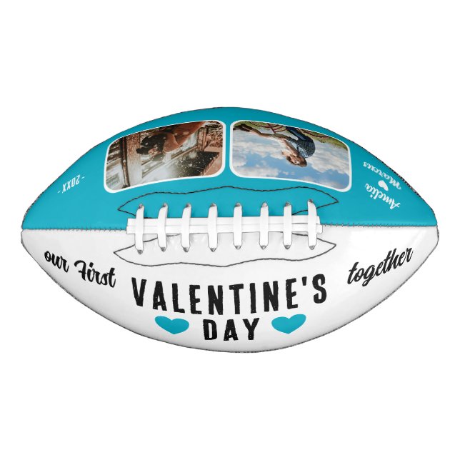 Our First Valentine's Day Together 2 Photos  Football (Front)