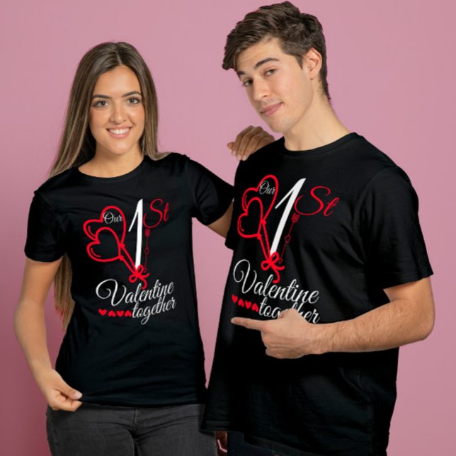 Our first valentines day together | couples T-Shirt (Creator Uploaded)