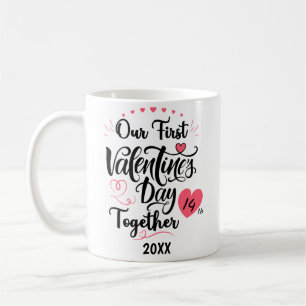 Our first valentine's day together, Personalised Coffee Mug