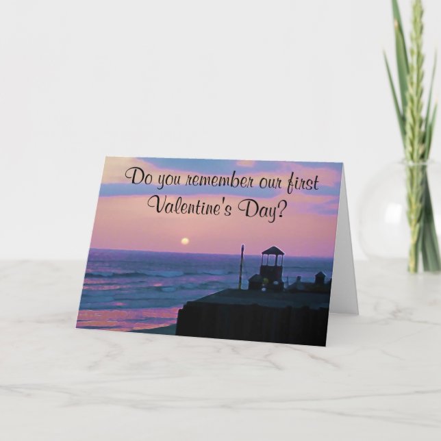 Our First Valentine's we can't remember Holiday Card (Front)