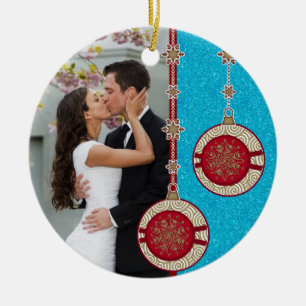 Our First Xmas Together Photo Christmas Ornament