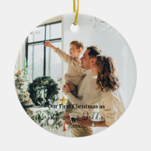 Our first year as mummy & daddy christmas ceramic ornament