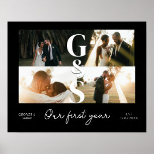 our first Year Together Wedding Anniversary 5Photo Poster