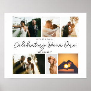 our first Year Together Wedding Anniversary 6Photo Poster