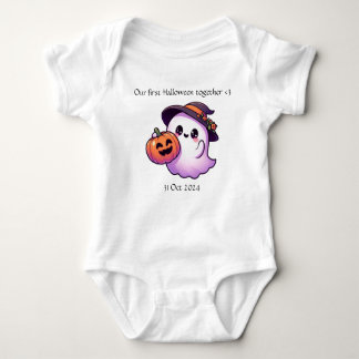 Our fist halloween together baby bodysuit