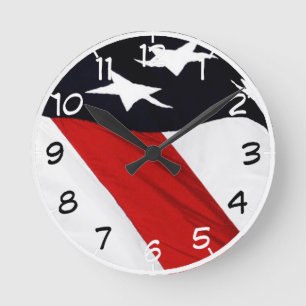 Our Flag Round Clock