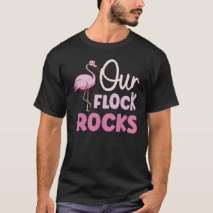 Our Flock Rocks Flamingo Family Matching Vacation T-Shirt
