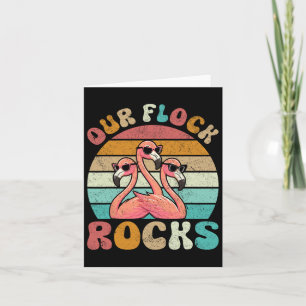 Our Flock Rocks Flamingo Matching Family Vacation Card