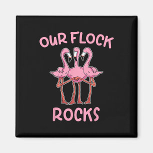 Our Flock Rocks Flamingo Matching Family Vacation Magnet