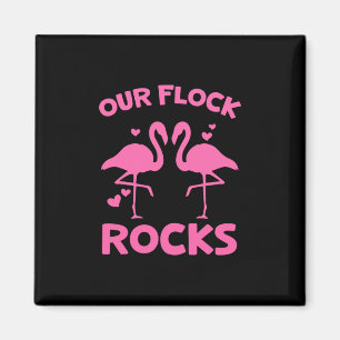 Our Flock Rocks Flamingo Matching Family Vacation Magnet