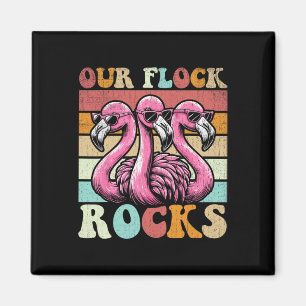 Our Flock Rocks Flamingo Matching Family Vacation  Magnet