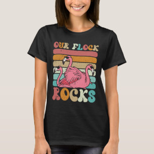 Our Flock Rocks Flamingo Matching Family Vacation T-Shirt